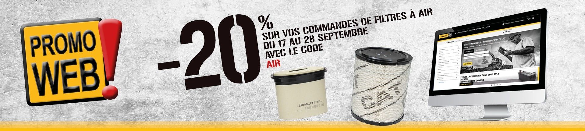 Promotion filtres à air