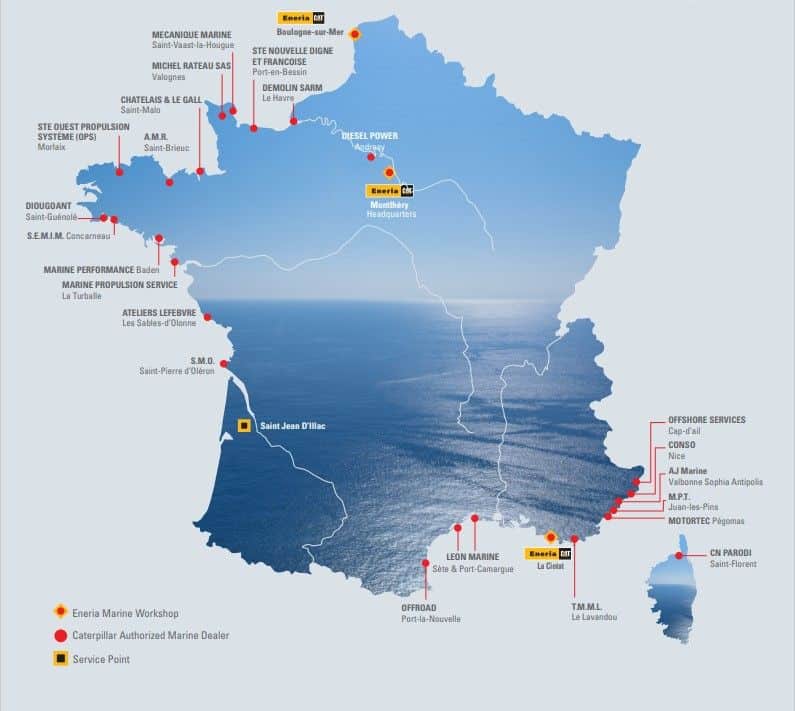 Carte des agents marins Eneria